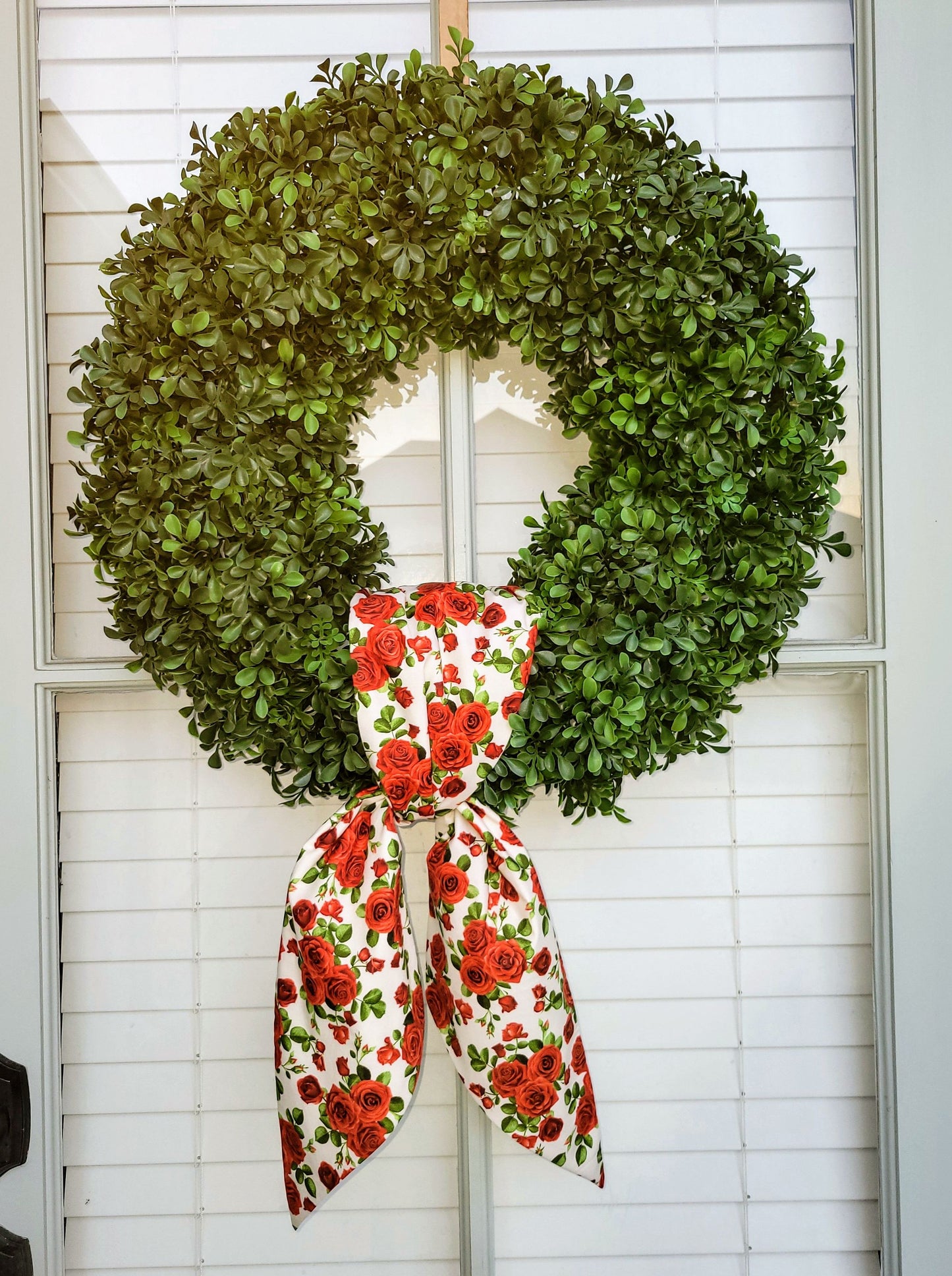 Red Roses Wreath Sash