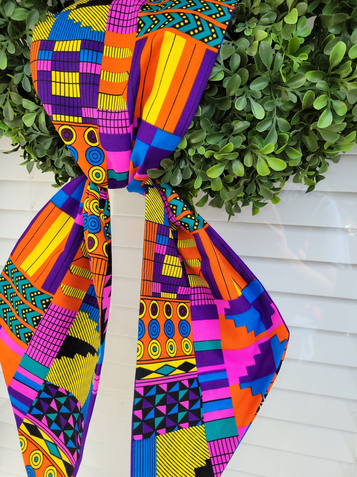 Kente Print Wreath Sashes