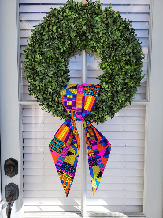 Kente Print Wreath Sashes