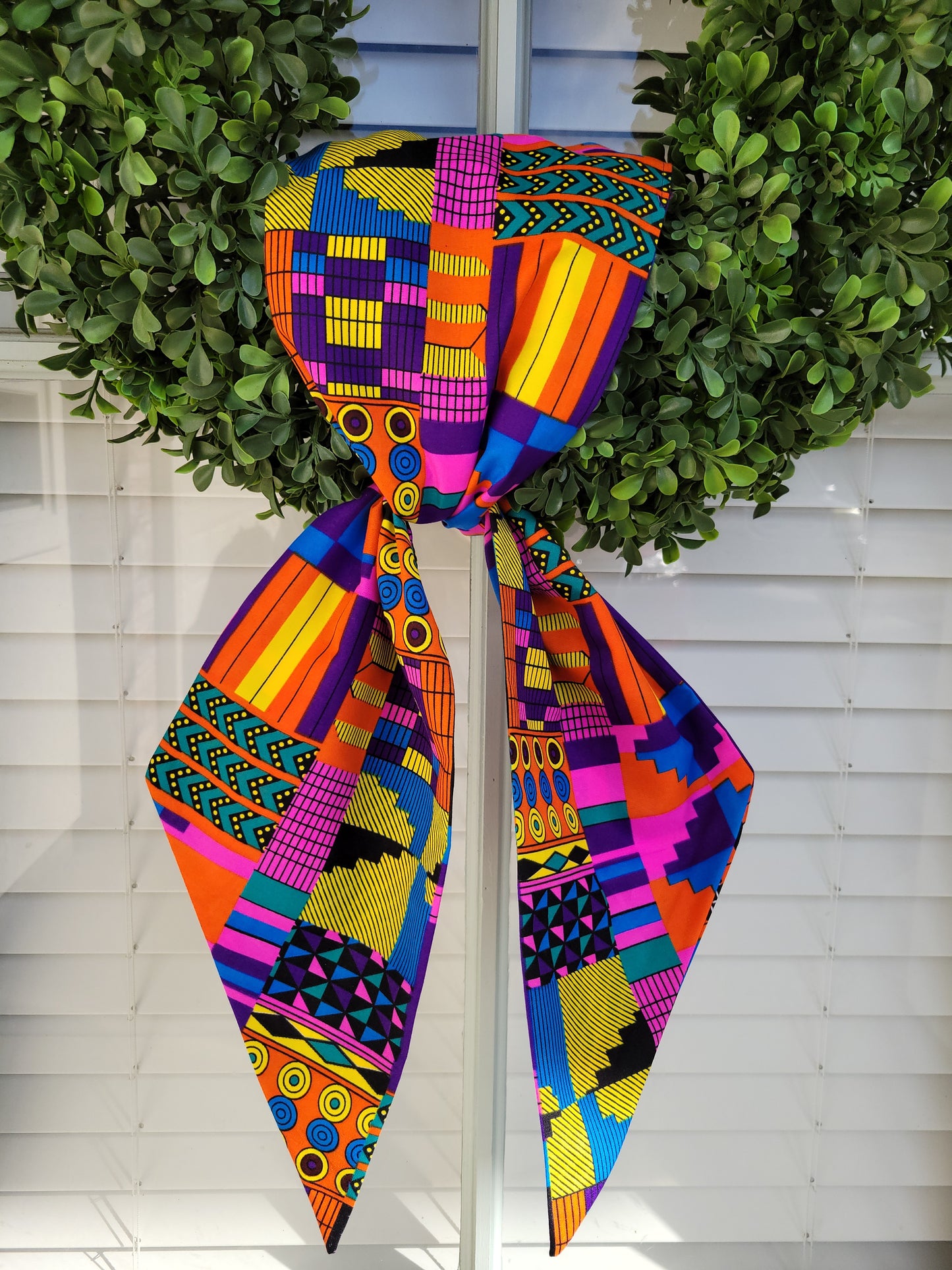 Kente Print Wreath Sashes